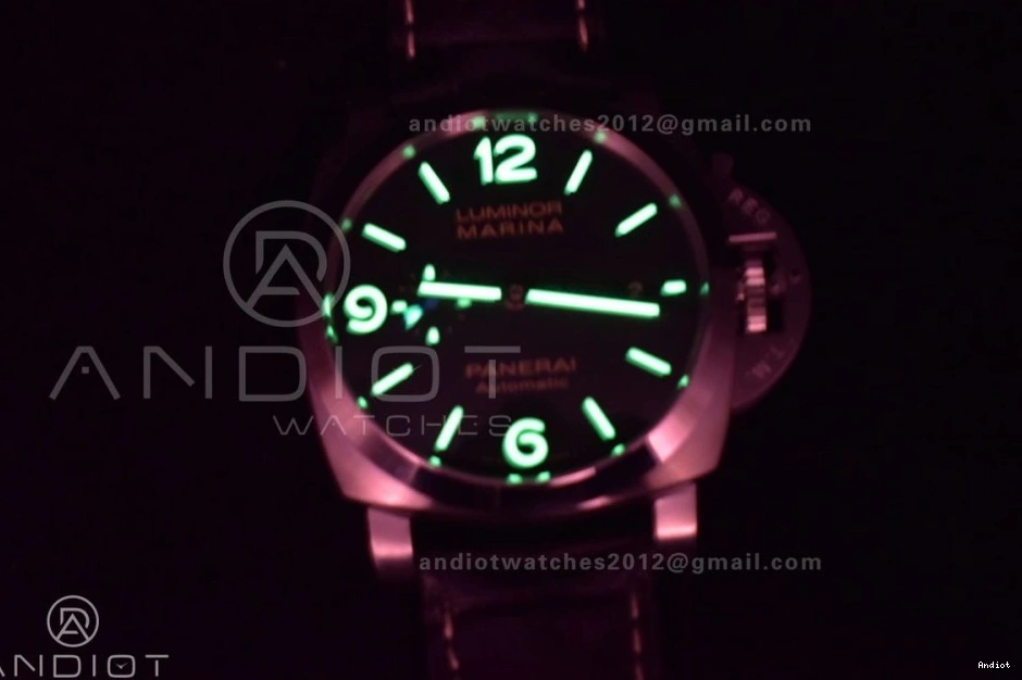 on Black Black Dial  Best Leather Strap VSF P.9010 PAM1312 1:1 Edition 0505